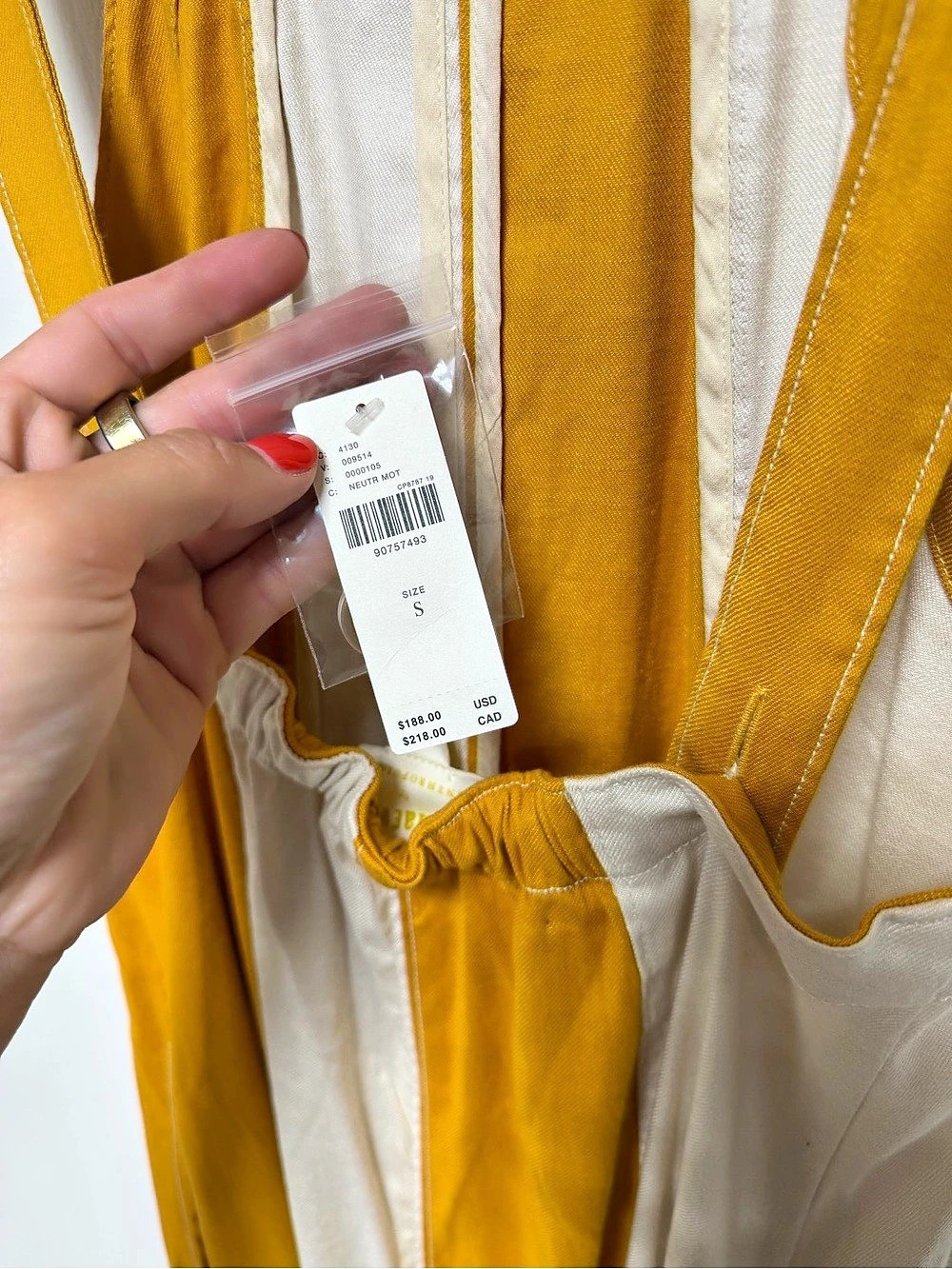 Maeve Striped Maxi Dress in Yellow & White Size Medium NWT - Picture 5 of 6